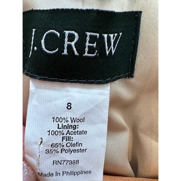 J Crew Wool Double Breasted Harbor Peacoat Jacket Size 8 Blush Pink 17849 - Picture 8 of 15